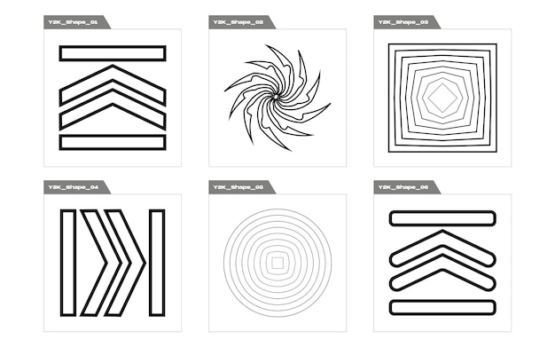 Elementos retro futuristas para diseño Gran conjunto de objetos retro para diseño Elementos para decoración gráfica