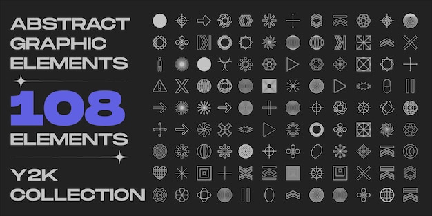 Elementos retro futuristas para el diseño Gran conjunto de objetos retro para el diseño Formas abstractas de bauhaus