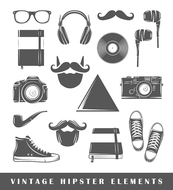 Elementos retro hipster