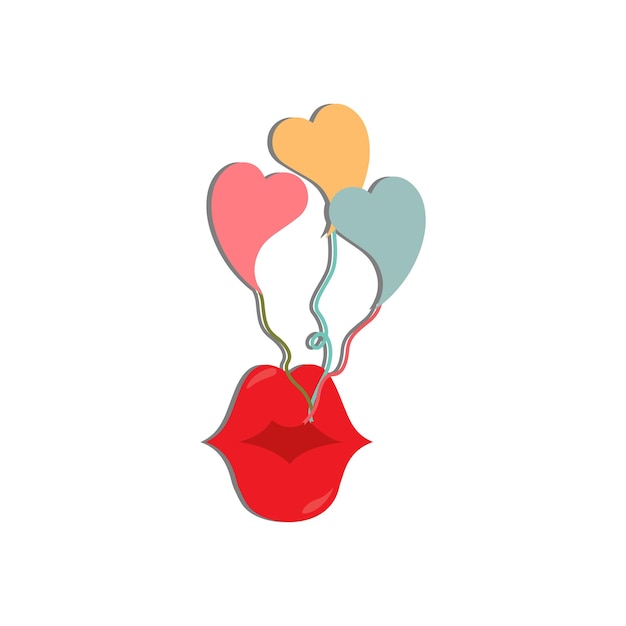 Elementos románticos de amor Ilustraciones lindas para el día de San Valentín Elementos decorativos de amor