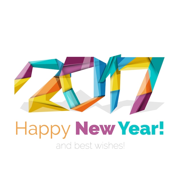 Elementos de las tarjetas de felicitación de Feliz Año Nuevo y Navidad