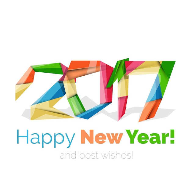 Elementos de las tarjetas de felicitación de Feliz Año Nuevo y Navidad