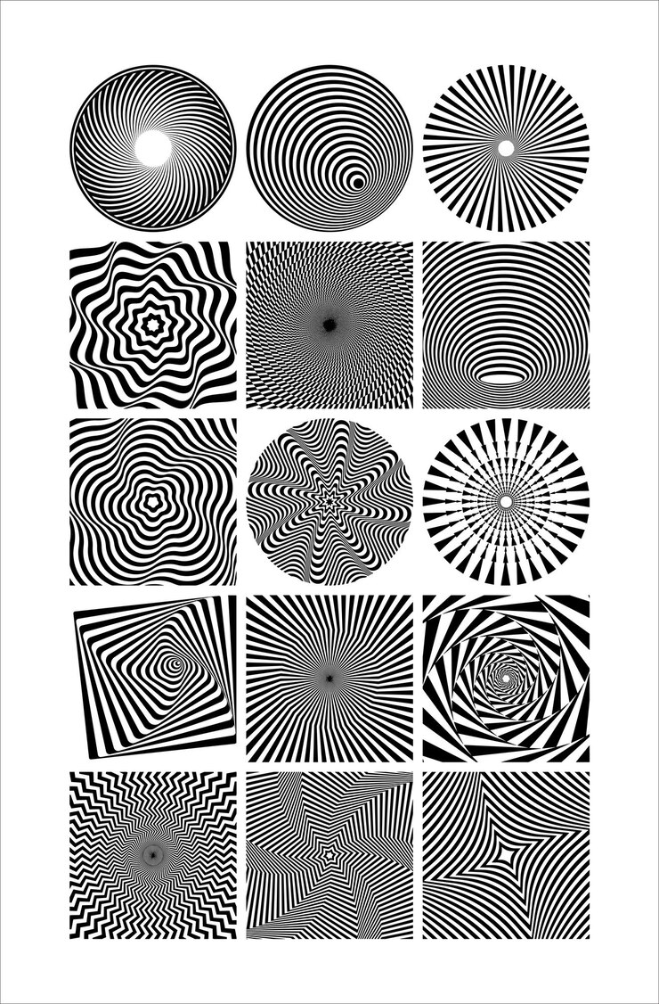 Elementos de tatuaje vectorial tribal motivo de patrón de iconos hippie adecuado para el diseño de la calle del arte del tatuaje