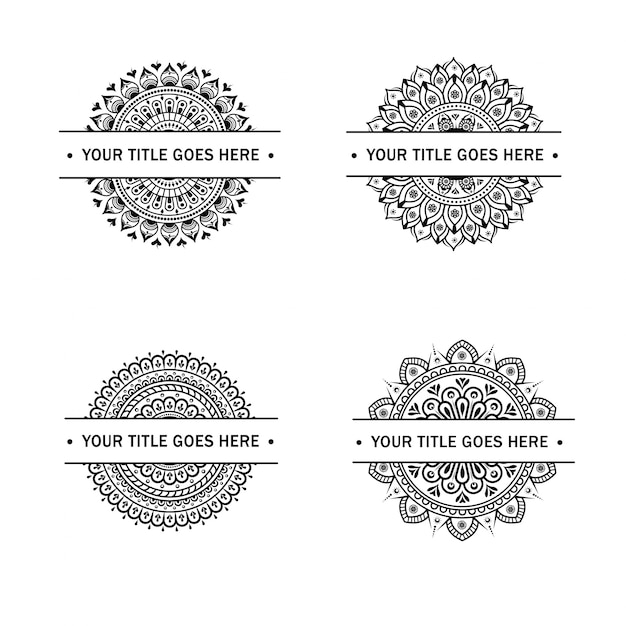 Elementos del título con mandala circular