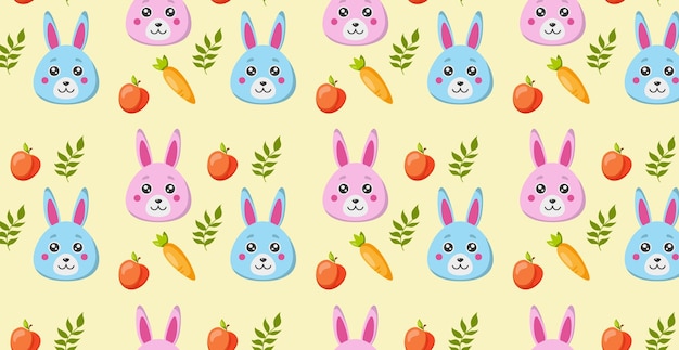 Elementos de vacaciones de patrones sin fisuras conejito de Pascua ilustración vectorial