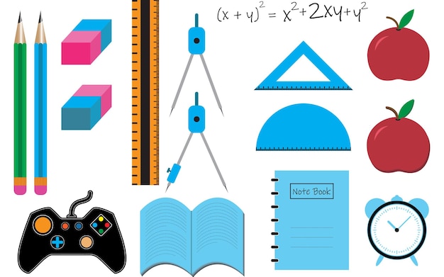 Elementos del vector de regreso a la escuela