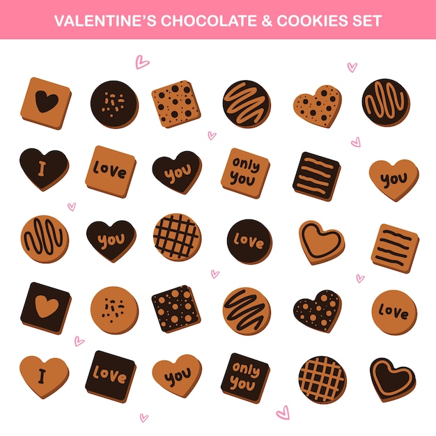 Elementos del vector de San Valentín - Dulces