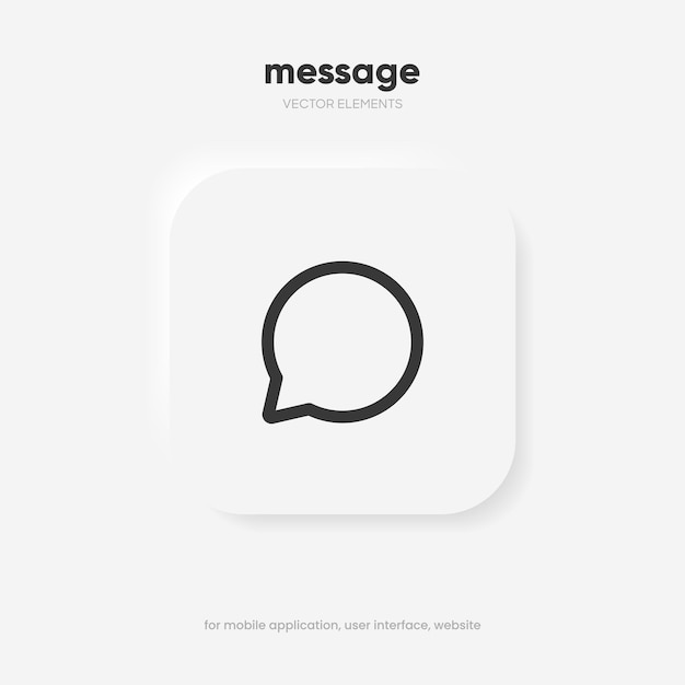 Elementos vectoriales aislados 3D Mínimo chat de mensajes modernos habla diálogo icono de chat emblema