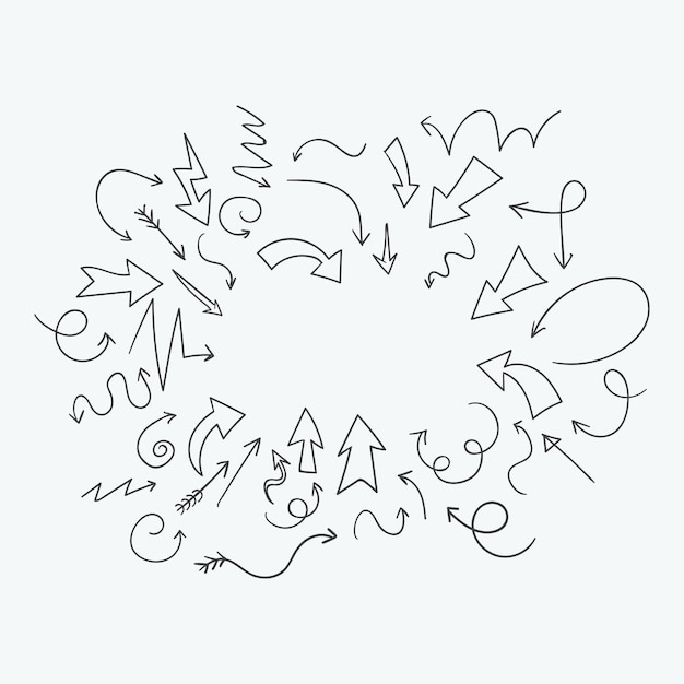 Elementos vectoriales de diseño dibujados a mano