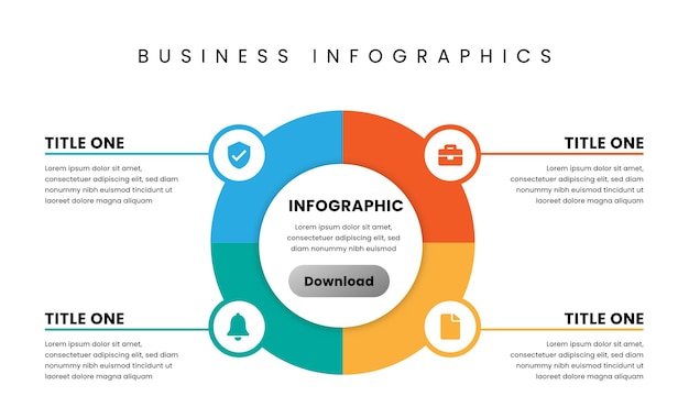 Elementos vectoriales de diseño infográfico para impresión, web y presentación para negocios y tecnología