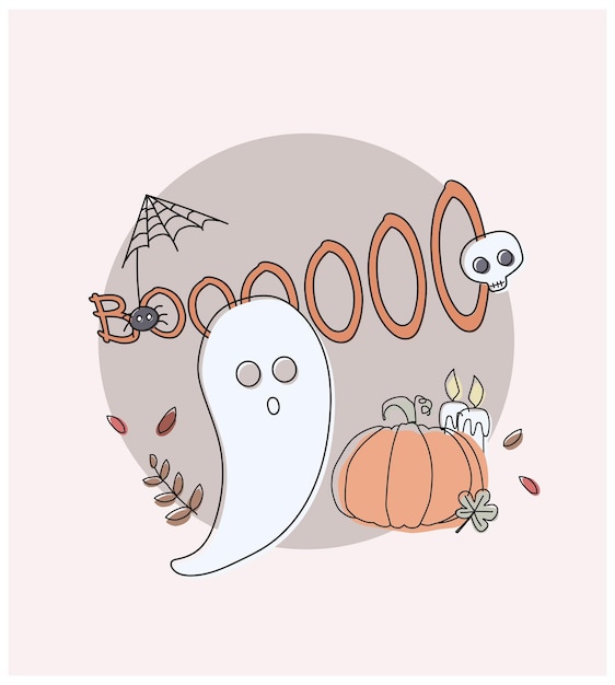 Elementos vectoriales de Halloween dibujados a mano