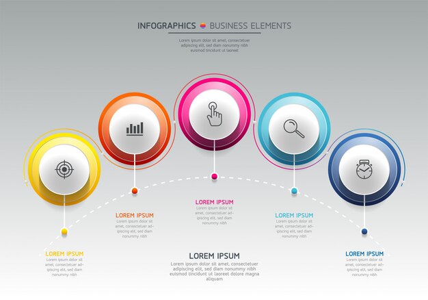 Elementos vectoriales para infografía.