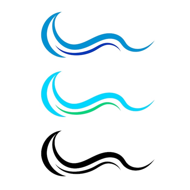 elementos vectoriales del logotipo de onda plantilla de icono del logotipo del logotipo