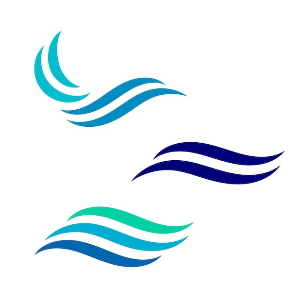 elementos vectoriales del logotipo de onda plantilla de icono del logotipo del logotipo
