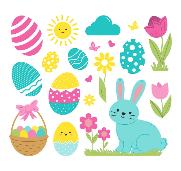 Elementos vectoriales de Pascua