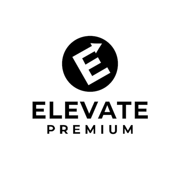 Elevar el diseño del icono del logotipo de la letra
