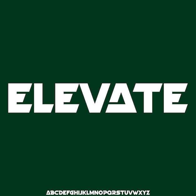 elevate Tecnología abstracta fuente de alfabeto futurista tipografía de espacio digital ilustración vectorial