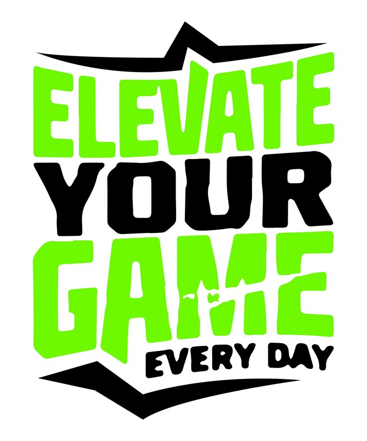 Vector elevate your game every day tipografía plantillas de diseño vectorial de camisetas