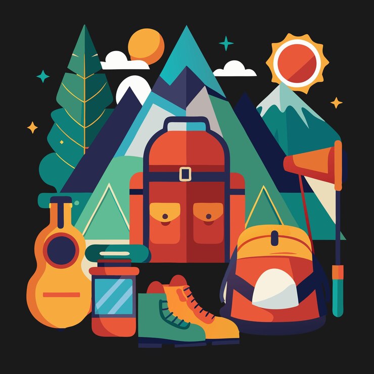 Eleve sus diseños de campamento Asesoramiento experto en ilustración vectorial