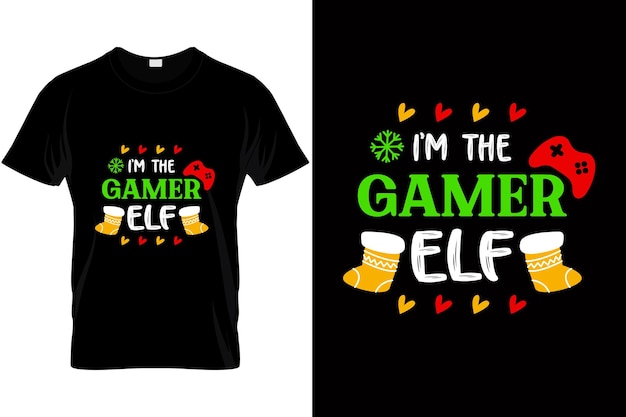 Elf Christmas Tshirt Regalo para Navidad Soy el jugador ELF