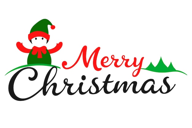 un elfo de Navidad con un sombrero de Santa en la parte superior