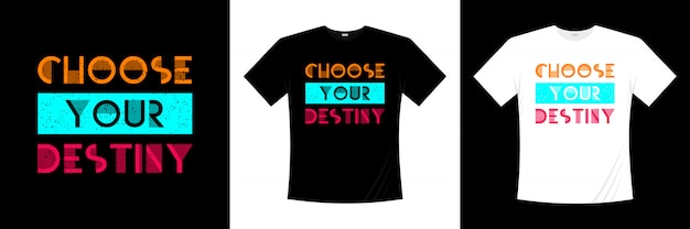 Elige tu diseño de camiseta de tipografía Destiny