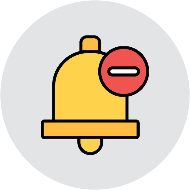 Eliminar el estilo de la ilustración del vector de alarma