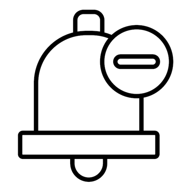 Eliminar el estilo de la ilustración del vector de alarma