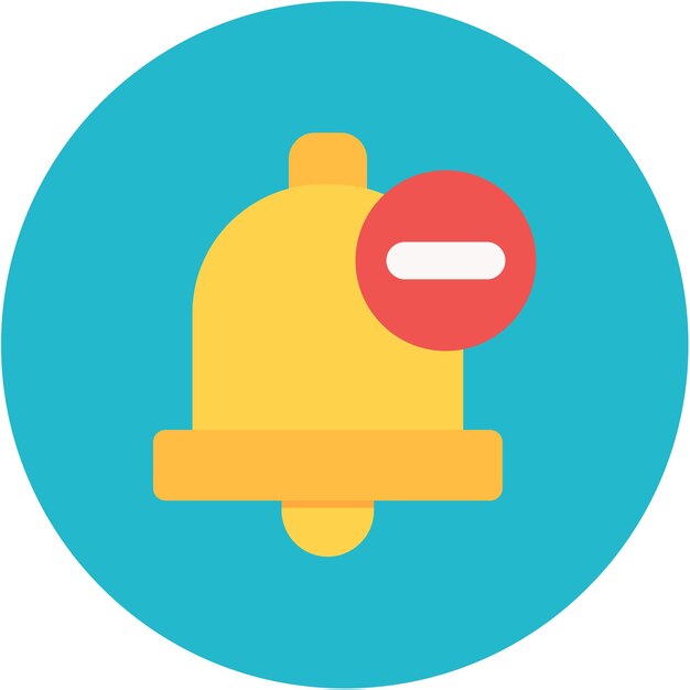Eliminar el estilo de la ilustración del vector de alarma