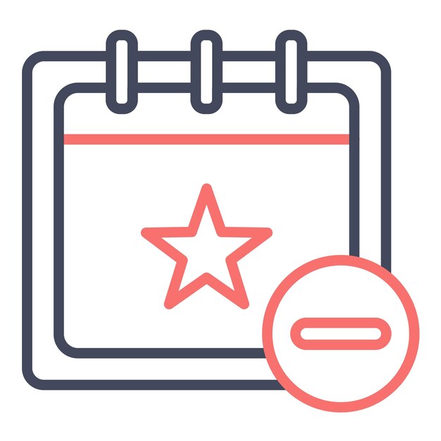 Eliminar el estilo de la ilustración del vector de eventos