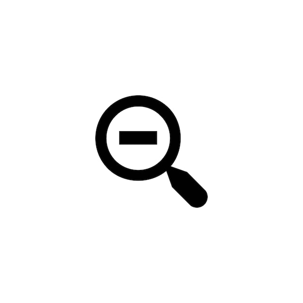 eliminar excluir búsqueda de filtro menos zoom interfaz de icono de lupa y símbolo