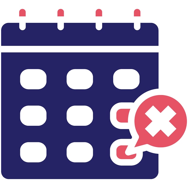 Eliminar la ilustración del icono del vector de eventos del conjunto de iconos de hora y fecha