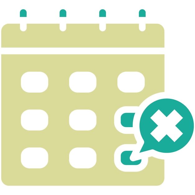Eliminar la ilustración del icono del vector de eventos del conjunto de iconos de hora y fecha