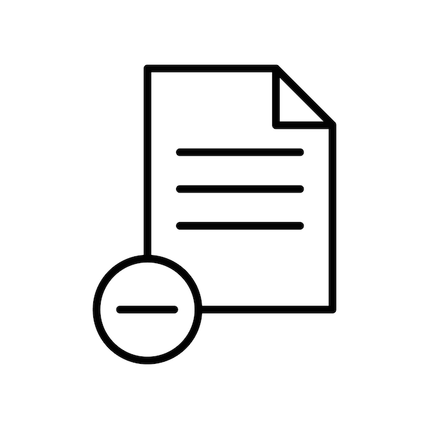 Eliminar el vector del conjunto de iconos del logotipo del documento