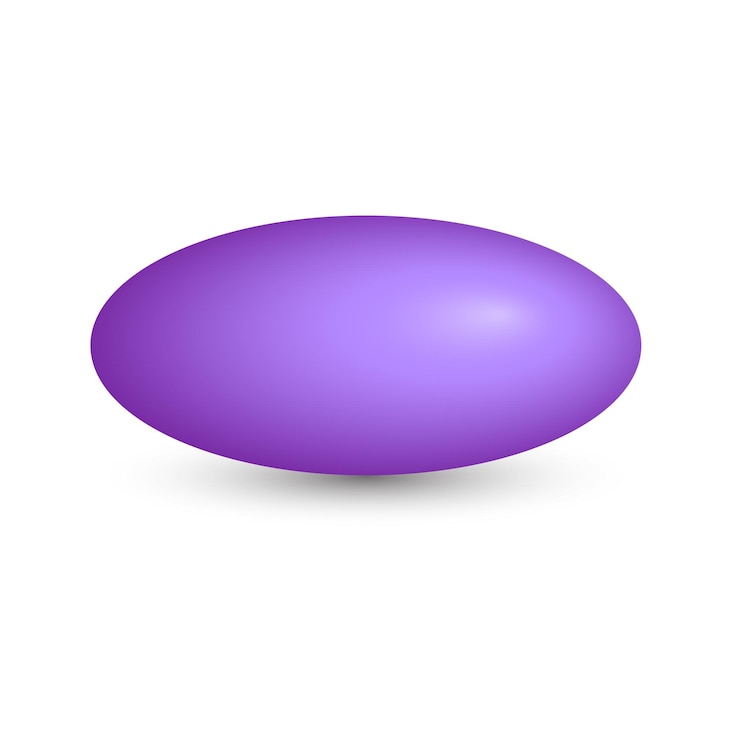 Vector elipsoide púrpura vectorial con degradados y sombras para el diseño del paquete del icono del juego logotipo ui móvil web ed