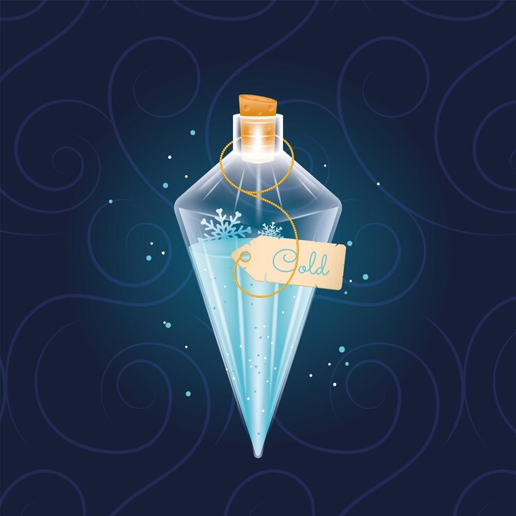 Vector elixir de poción mágica de color aislado vector