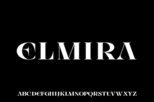 Elmira. el estilo de glamour de fuente lujosa y elegante