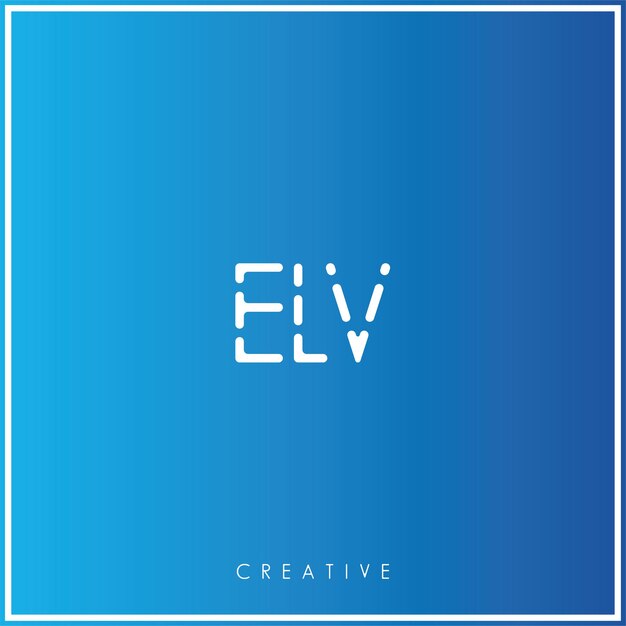 ELV Premium Vector último diseño de logotipo Diseño creativo de logotipo Ilustración vectorial Logotipo mínimo Monograma