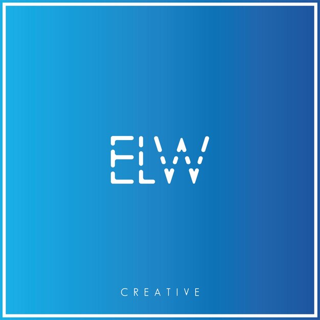 ELW Premium Vector último diseño de logotipo Diseño creativo de logotipo Ilustración vectorial Logotipo mínimo Monograma
