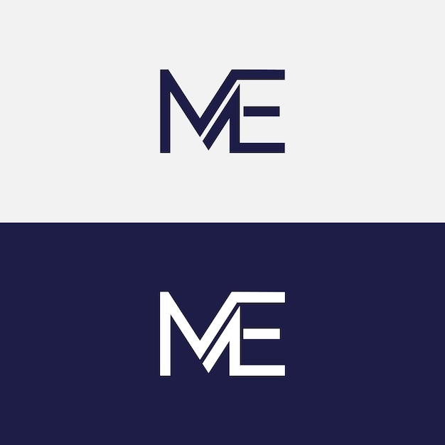 EM monograma iniciales letra concepto del logotipo ME diseño del icono EM elegantes letras del alfabeto iniciales