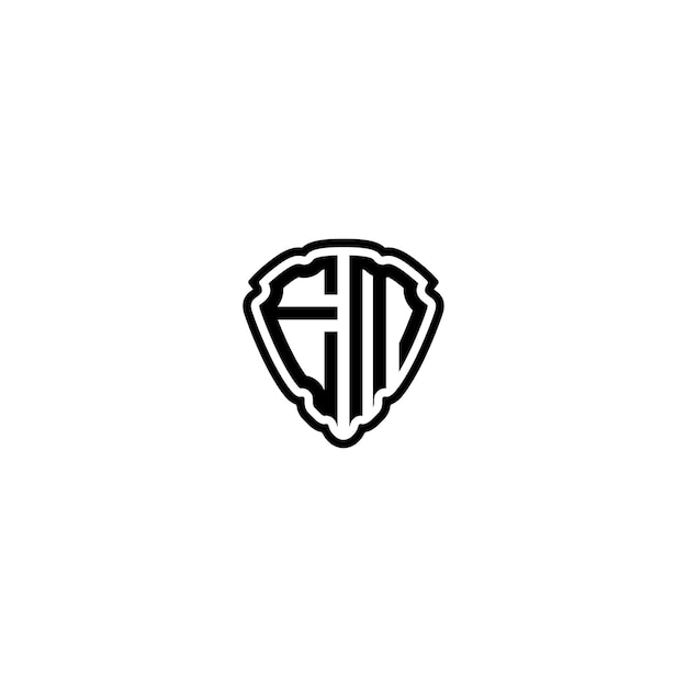 EM monograma logotipo diseño carta texto nombre símbolo monocromo logotipo alfabeto carácter simple logotipo