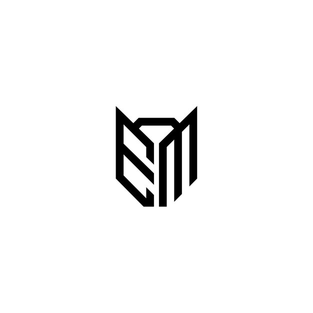 EM monograma logotipo diseño carta texto nombre símbolo monocromo logotipo alfabeto carácter simple logotipo