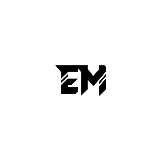 EM monograma logotipo diseño carta texto nombre símbolo monocromo logotipo alfabeto carácter simple logotipo