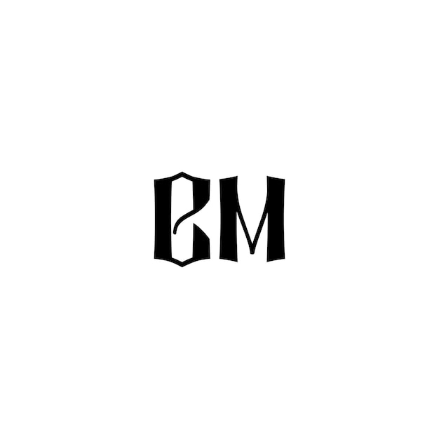 EM monograma logotipo diseño carta texto nombre símbolo monocromo logotipo alfabeto carácter simple logotipo