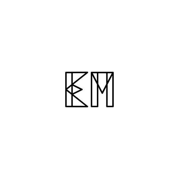 EM monograma logotipo diseño carta texto nombre símbolo monocromo logotipo alfabeto carácter simple logotipo