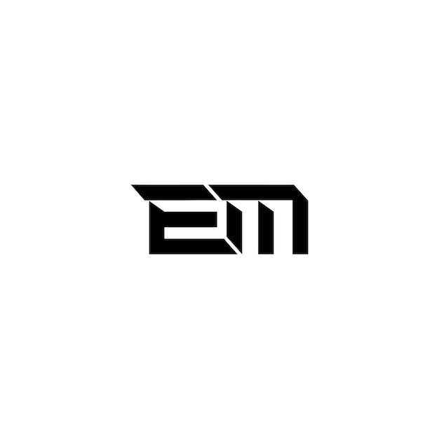 EM monograma logotipo diseño carta texto nombre símbolo monocromo logotipo alfabeto carácter simple logotipo