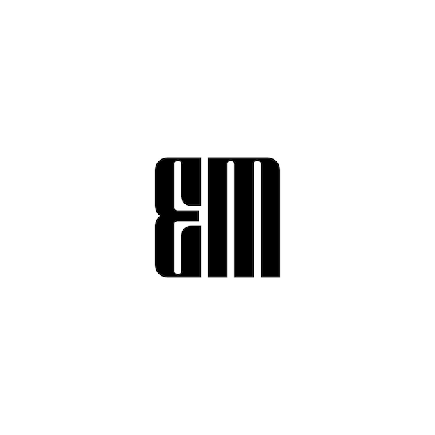 EM monograma logotipo diseño carta texto nombre símbolo monocromo logotipo alfabeto carácter simple logotipo