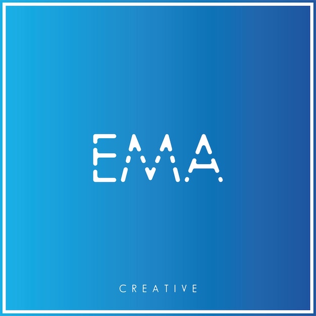 EMA Premium Vector último diseño de logotipo Diseño creativo de logotipo Ilustración vectorial Logotipo mínimo Monograma