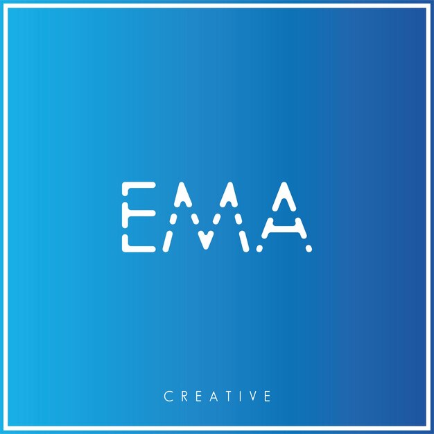 EMA Premium Vector último diseño de logotipo Diseño creativo de logotipo Ilustración vectorial Logotipo mínimo Monograma