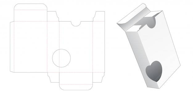 Embalaje de caja de hojalata con plantilla de ventana circular